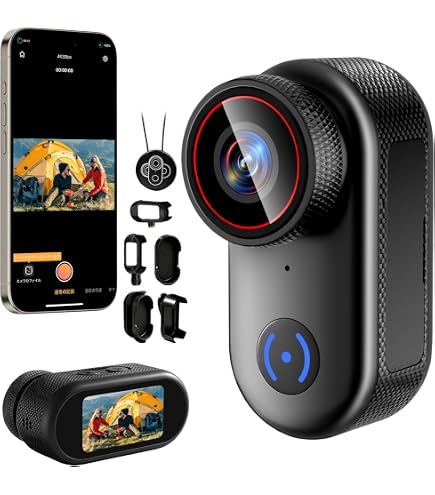 Amazon | アクションカメラ 音声・動画録画機能 ポータブルVlog camera